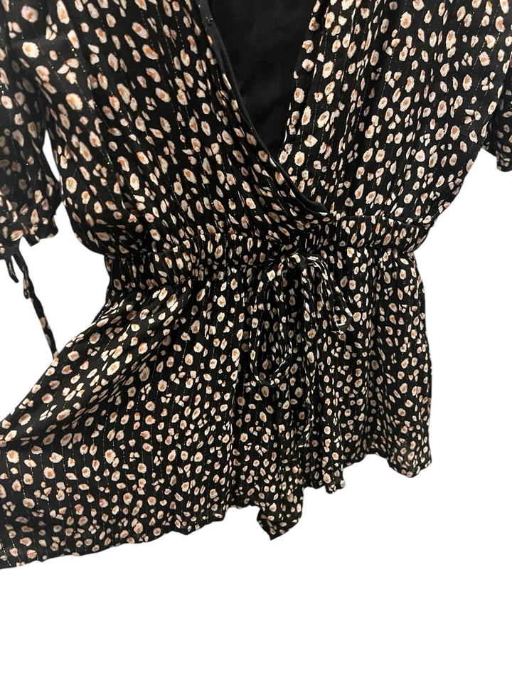 Mameluco Blue Life Bruno para mujer manga 3/4 Revolve negro naranja dorado XS Foto 4 de 4