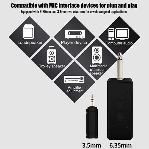 UHF 600-900Mhz One For Two Wireless Headset Microphone Amplifier Meeting Tool - Zdjęcie 3 z 11