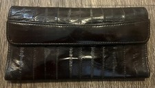 Vintage Genuine Eel Skin Wallet Made in Korea 7  x 4.5  