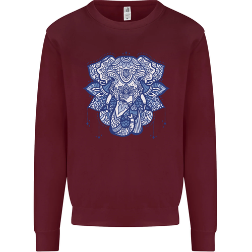 Elephant Mandala Art Kids Sweatshirt Jumper - Picture 5 of 92