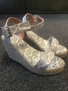 snakeskin espadrille sandals