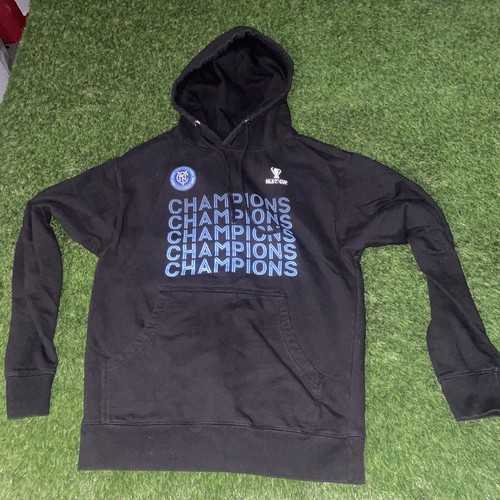 New York City Football Club Hoodie Mens Medium Black Fanatics MLS cup Champions - Picture 2 of 7