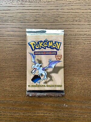 PSA 10 POKEMON FOSSIL FIRST EDITION BOOSTER PACK SET AERODACTYL