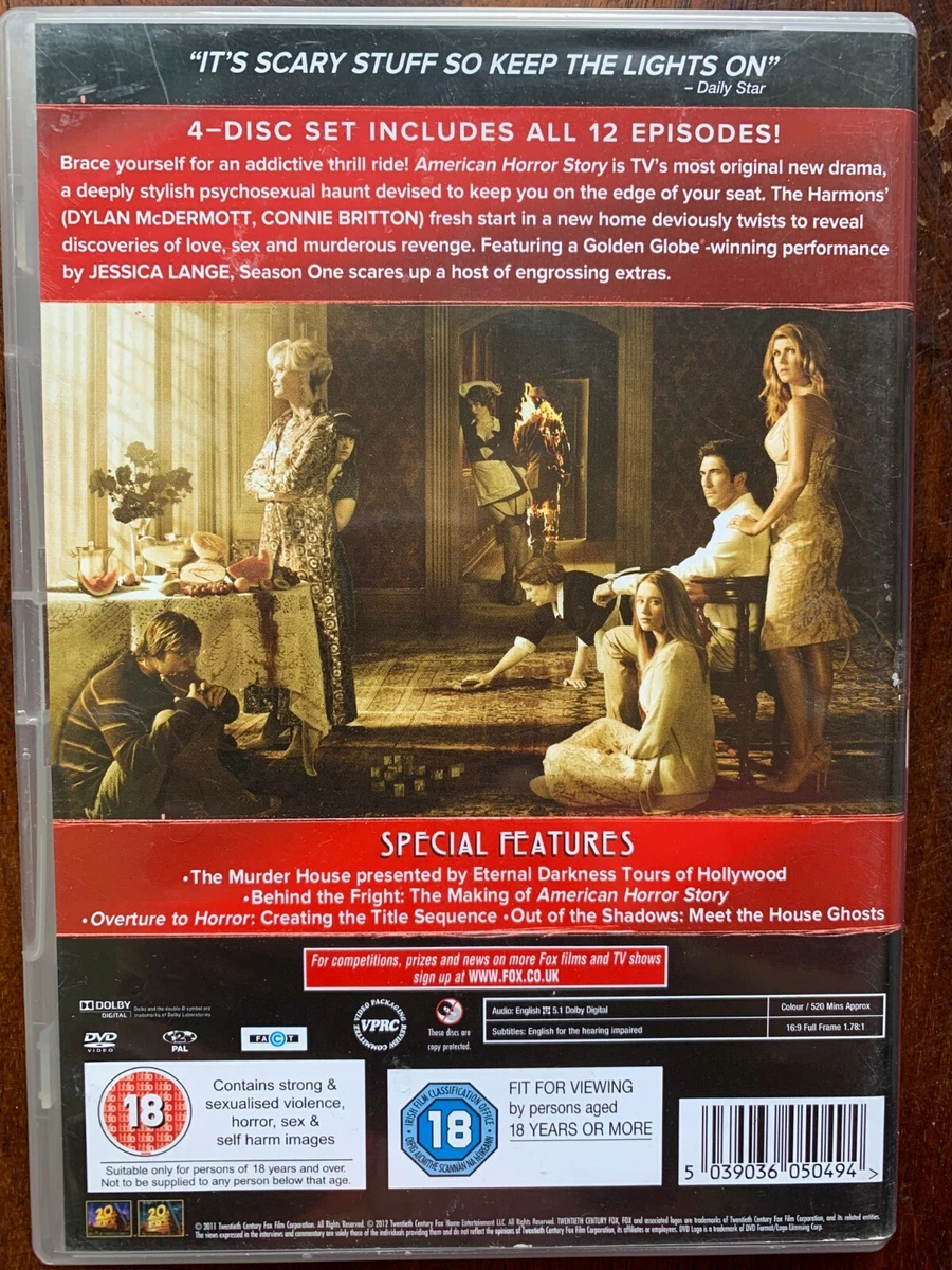 American Horror Story DVD Season 1 US TV Horror Series