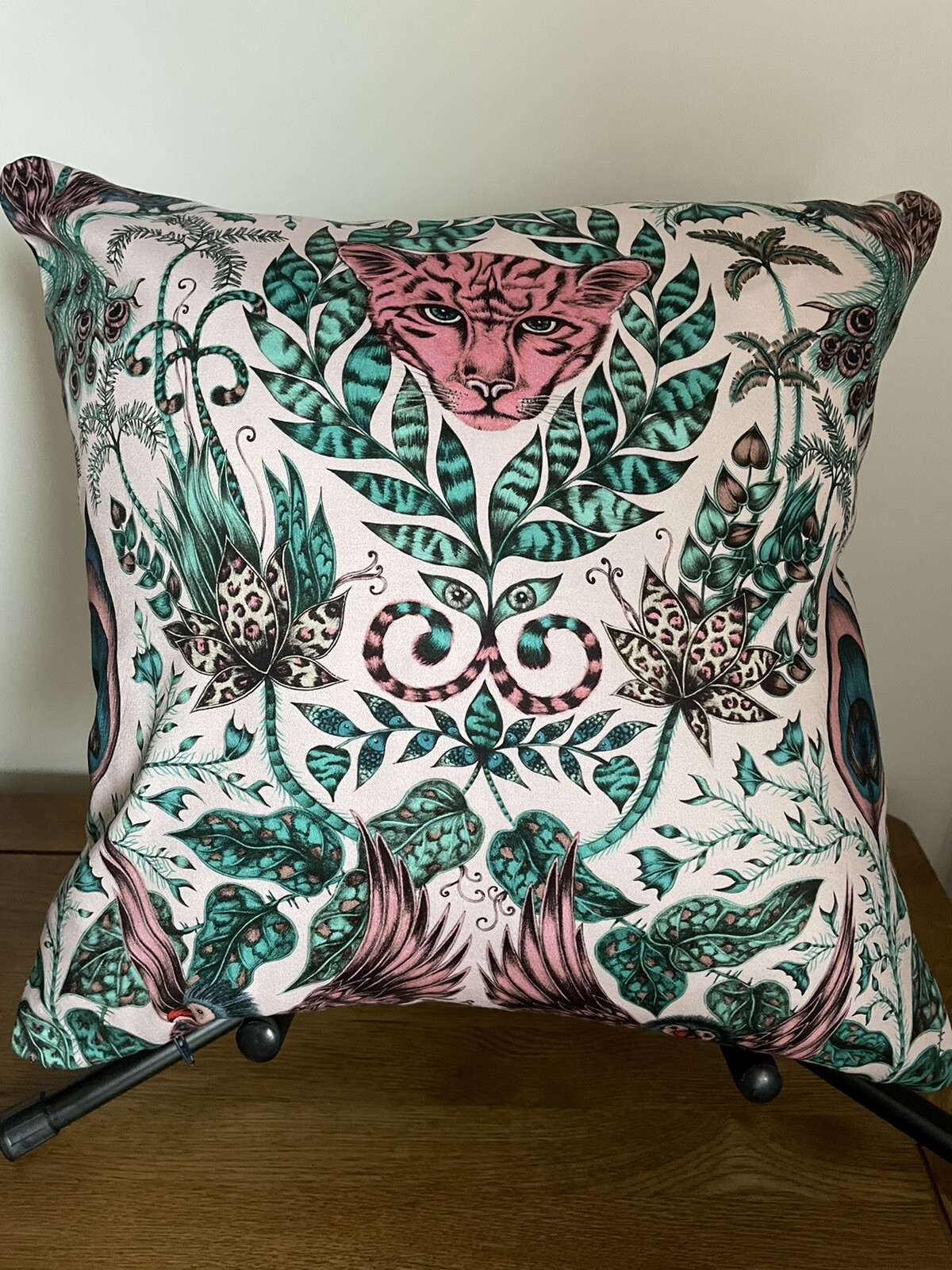 Emma J Shipley Amazon Pink Cotton Satin Cushion Cover 16” X 16