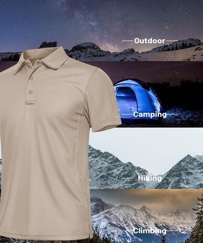 Men's Short Sleeve Atheletic Polo Shirts Quick Dry Team Active Work Casual Golf - Picture 27 of 84