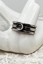 Sterling 925 Silver Ring Size 8.75" Moonstone Round Polished