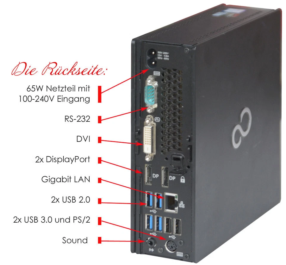 Office Computer Q957 Intel i3 8GB DDR4 WITH 2 SSD USB 3.0 Usb-C Windows 11 V640 - Image 2 of 4