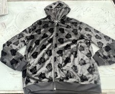Star Wars Fleece Hoodie Boys XXL 2XL Full-Zip Long-Sleeve Gray Darth Vader     