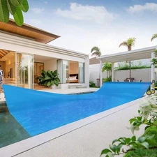 800 Series Rectangle Swimming Pool Solar Cover Blanket  Blue- Choose Size