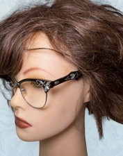 Vintage Womens Cat Eye Glasses Frame Maroon Imperial Of Miami 12k Gold Filled