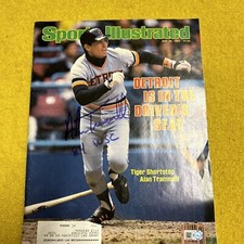 autographed, Alan Trammell Sports Illustrated May 28, 1984 Detroit Tigers