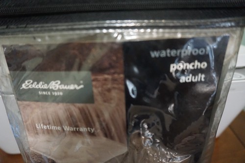 Eddie Bauer Waterproof Poncho Adult 54" x 60" New - Picture 2 of 5