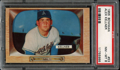 BB - 1955 Bowman - #53 - Alex Kellner - PSA 8 - NM-MT