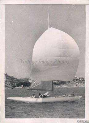 1953 Bermuda Kenneth Eldon Trimingham 55 Yacht Sailing Wirephoto 5x7