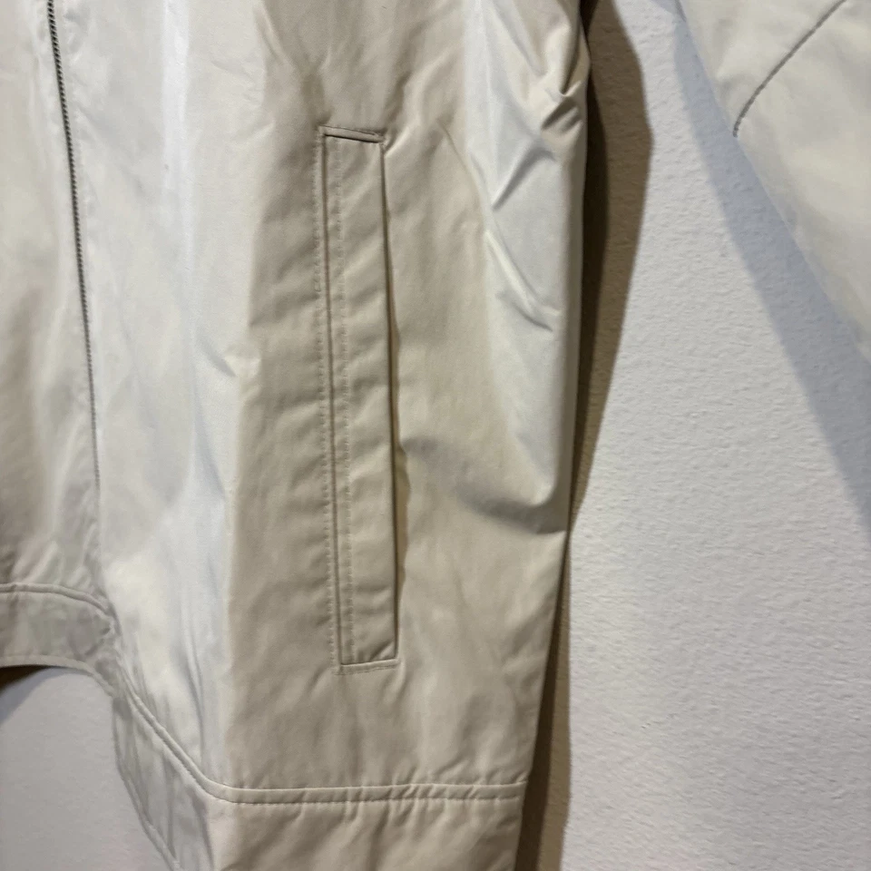 Chaqueta Gap Vintage Para Hombre Grande Beige Cremallera Frontal Mezcla de Nailon Bolsillos Forrados con Defectos Foto 4 de 4