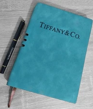 TIFFANY & Co. NoteBook w/ Pen Suede Leather Dairy Journal Novelty GWP New