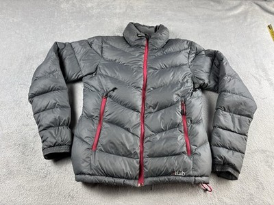 Rab Arete Jacke Daunen Puffer Nikwax Pertex schwarz Damengröße 10