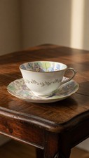 Elegant Vintage Tuscan Bone China Teacup & Sa...