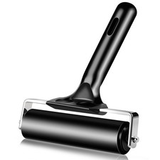 4 Inch Rubber Roller Brayer Rollers for Crafting, Hard Rubber Rollers for Pri...