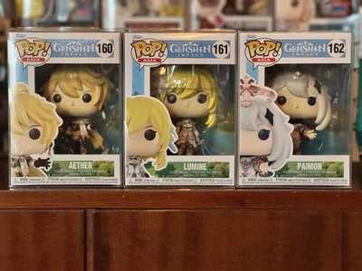 Funko Pop 3 Figuren Genshin Impact Set Paimon 162 Lumine 161 Aether 160