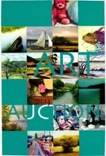 Vtg. Postcard - Feast of the Arts Art Auction advertisement Newburgh, NY.