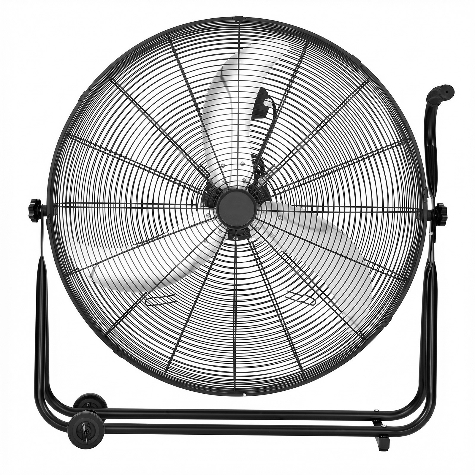 Ventilateur de sol industriel Uimoso Ø762 mm inclinable 360° en acier noir