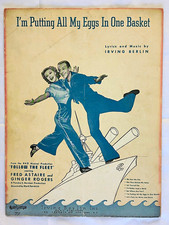 1936 Irving Berlin Sheet Music Fred Astaire Ginger Rogers Follow the Fleet RKO