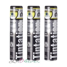 3 PACKS Red by KISS Tintation Hair Color Spray 2.82 oz Black / Darkest Brown