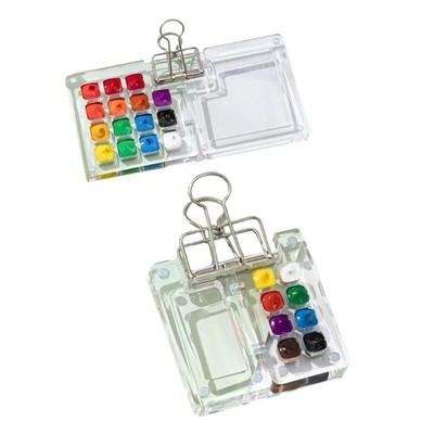 Artist Travel Watercolor Painting Set with Clip Watercolor Paint Box
