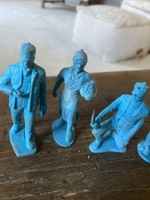 Vintage 1950s Marx (4) Made In USA Toy Plastic