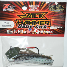 evergreen zman baby jack hammer chatterbait 1/4oz bladed jig green pumpkin shad