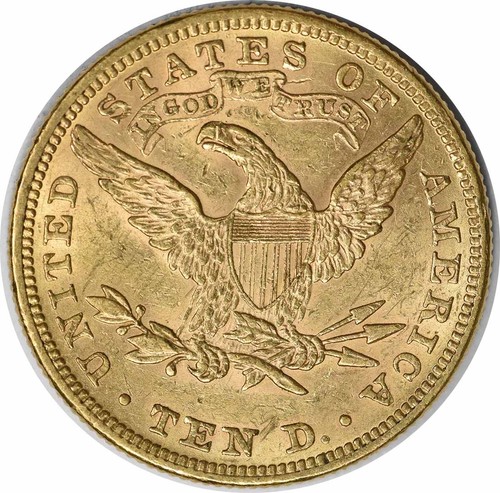 1881 $10 Gold Liberty Head AU Slider Uncertified #248 - Picture 2 of 2