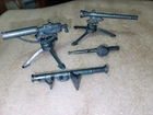 Lot of Vintage Marx Army Training Center Metallic Blue Weapons Guns