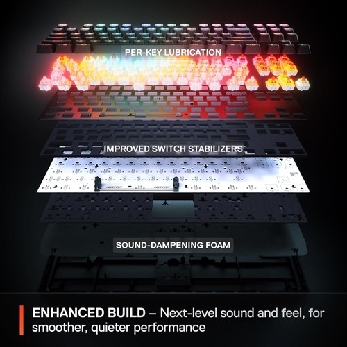 SteelSeries Apex Pro TKL Gen 3 Wired Gaming Keyboard White Certified Refurbished - Picture 6 of 8