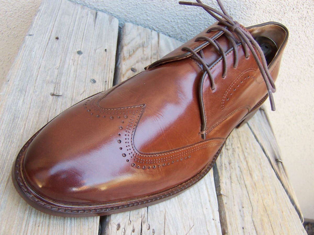 Johnston & Murphy Brown Wingtip Oxford Men\'s Size 9.5 Leather Dress Shoes Amazon.com | Johnston & Murphy Conard Embossed Wingtip Oak  main image 4