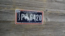 Wyoming #420 plate Cowboy Bucking Horse license plate Wyoming with Hologram!!!!!