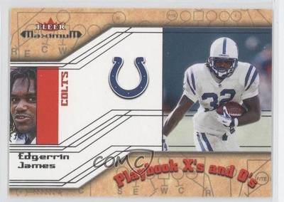 2002 Fleer Maximum Playbook X's and O's Edgerrin James #13XO HOF 0j0
