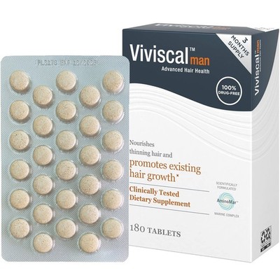 Viviscal Men's Hair Growth Supplements 180 Tablets - 3 Month Supply2026