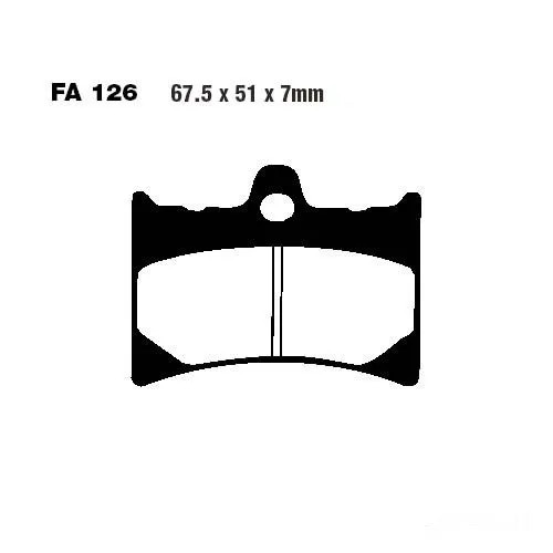 Bremsbelag BremsbeläGe EBC FA126 Vorne FüR Aprilia RS 125 Tuono Bj. 2003-2004-image