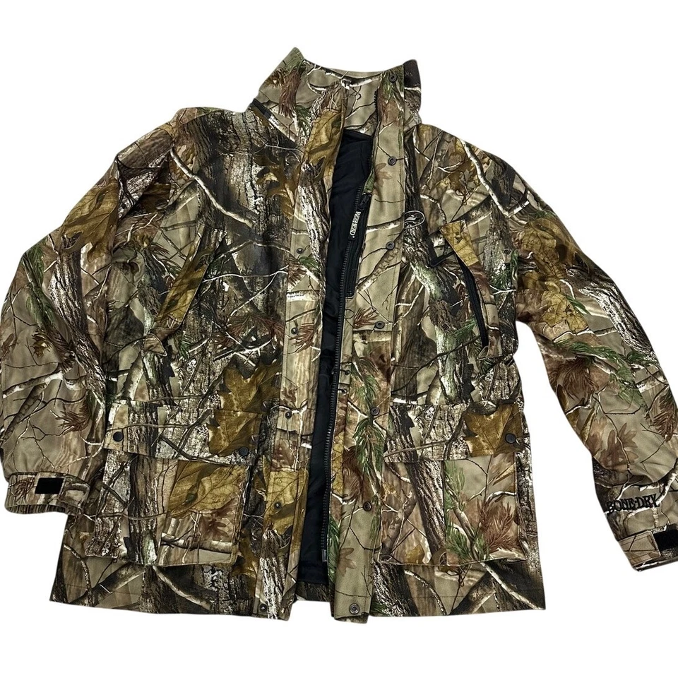 Chaqueta de caza RedHead para hombre seca con hueso L camuflaje impermeable a prueba de viento clima frío Foto 3 de 4