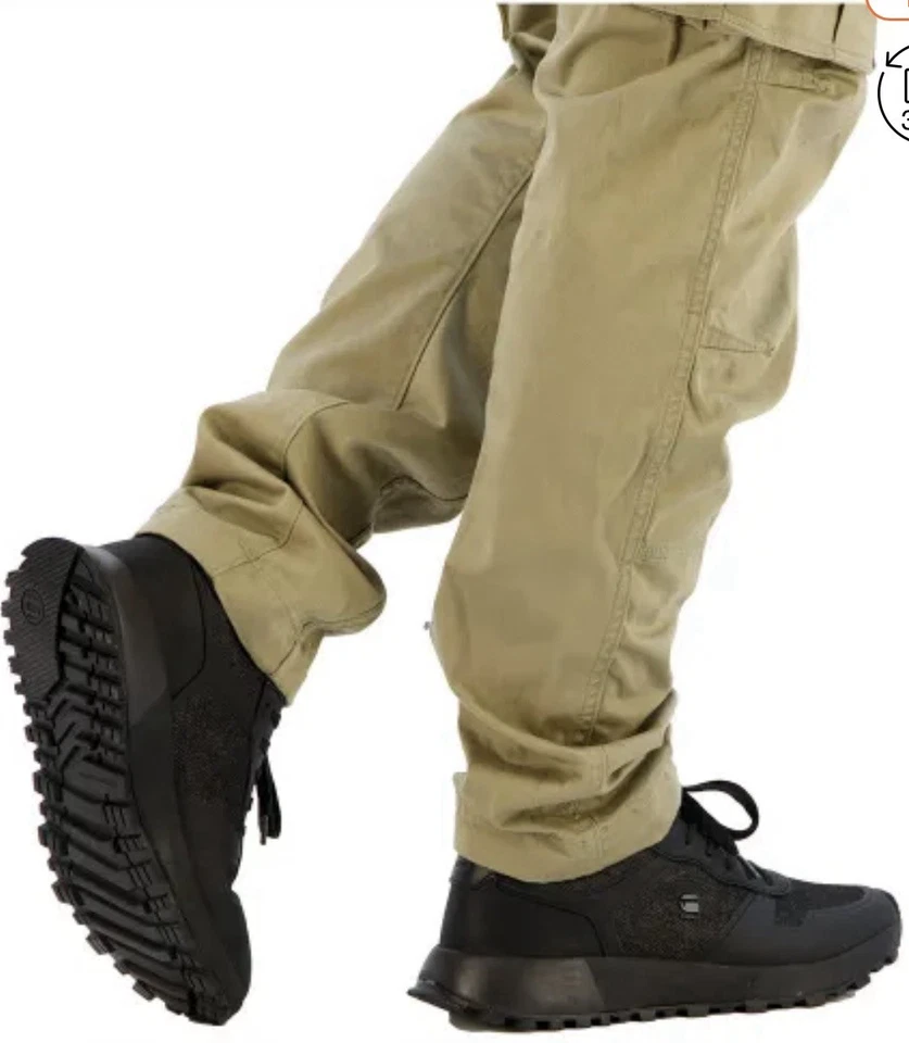 G Star Theq Run Black Outsole Denim Sneakers - Image 2 of 4