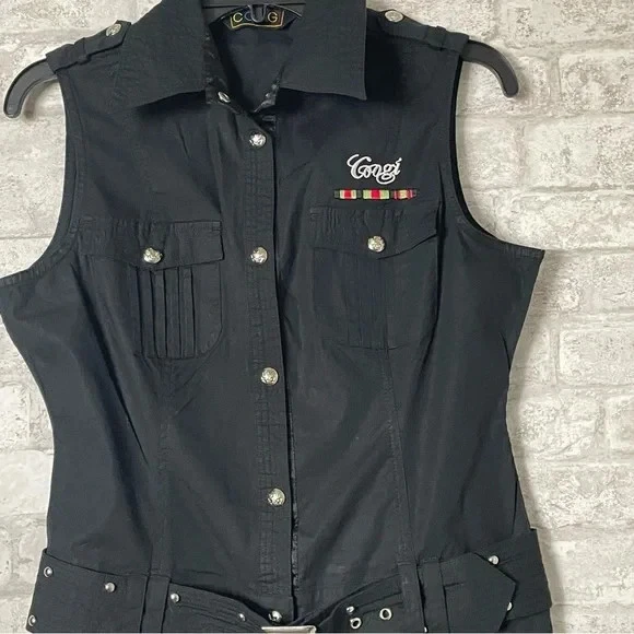 Mameluco Coogi Y2K negro sin mangas talla M Foto 2 de 4