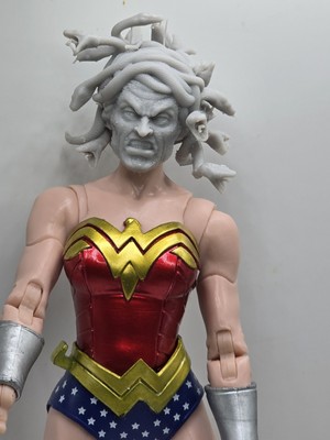 3d Print TITANS CLASH MEDUSA LARGE HEAD 1:10 7 '' SELECT DC MULTIVERS SCALE