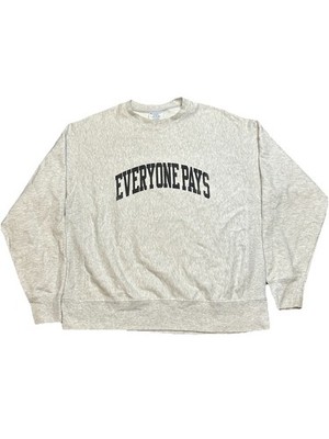 Everyone Pays Champion Reverse Weave Crewneck Size Large Grey