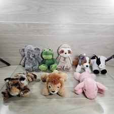 AURORA Plush Lot of 8 Stuffed Animal Toy Small 6 - 9 inch Sloth Dog Frog etc
