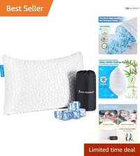 Cooling Memory Foam Travel Pillow Adjustable Support Breathable Cover