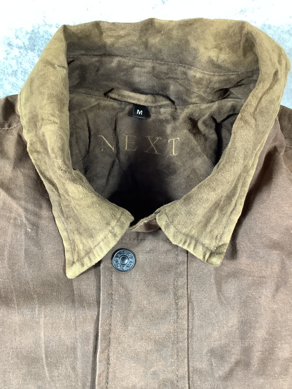 Next Size M Men’s Waxed Jacket Zip & Stud Fastening Hunting 509 image 2