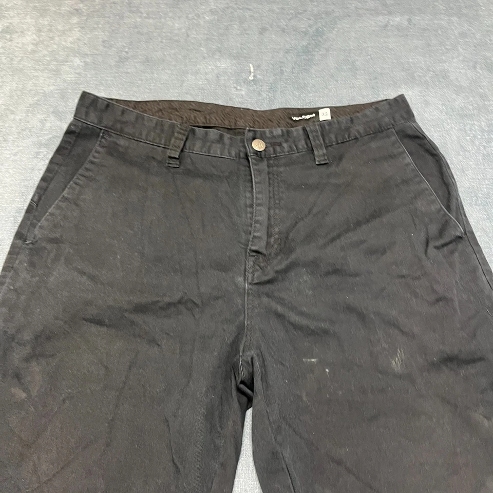 Volcom Chino Shorts Mens 33 Black Cotton Stretch Logo Streetwear Outdoor Summer - Image 4 of 4