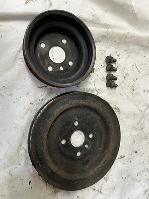 #ad 1995 1999 Mitsubishi Eclipse rusty water pump pulley pair metal 4G63T D48 $22.49
